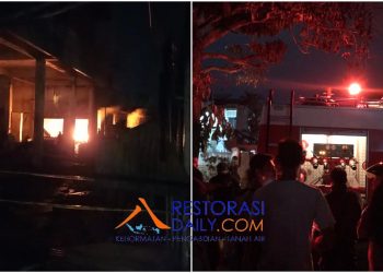 Warga Heboh ! Api di Lokasi Kebakaran Gudang Elpiji Kembali Menyala