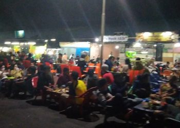 Demi Pendapatan dan Keuntungan, Pengusaha Pusat Jajanan Malam Siantar Square Abaikan Disiplin Prokes Covid 19