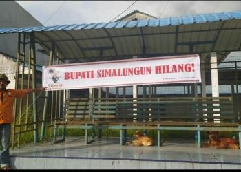 Spanduk “Bupati Simalungun Hilang” Dipasang OTK