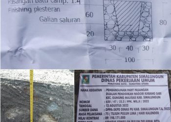 Dugaan Pencurian Volume Pembangunan Parit Pasangan di Nagori Karang Sari