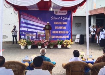 Peletakan Batu Pertama Didoakan Ketua MUI Pematang Siantar, Pembangunan Gedung Merdeka dan GOR Dihentikan Sementara